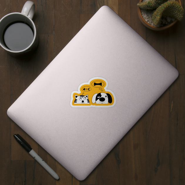 Dog and cat best friends  dog and cat best friends  sticker Dog and cat best friends  dog and cat best friends  sticker